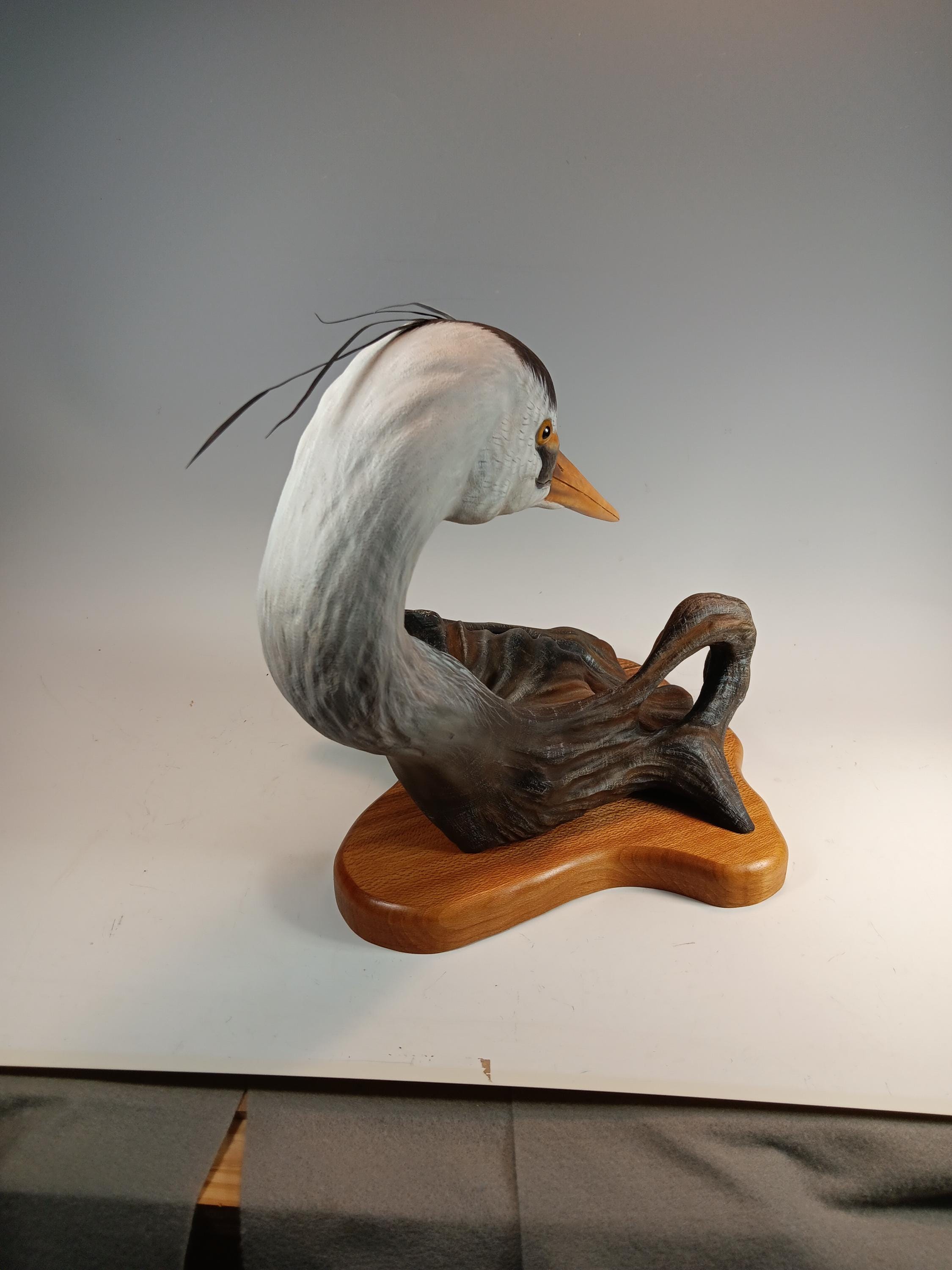 Great Blue Heron Bust — view 4